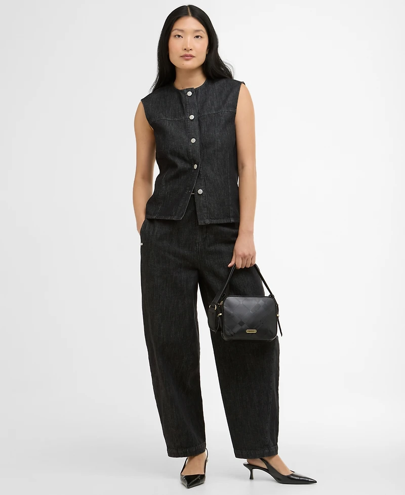 Barbour Women's Sleeveless Crewneck Myra Denim Shirt