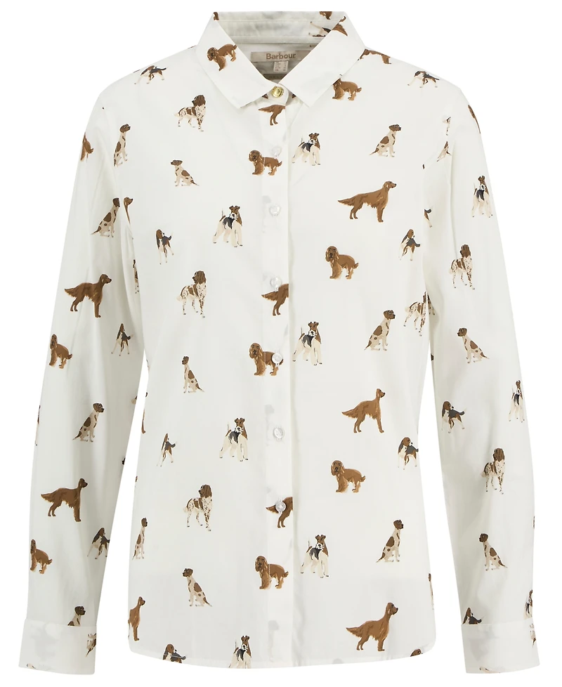Barbour Women's Long-Sleeve Collared Safari Shirt