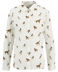 Barbour Women's Long-Sleeve Collared Safari Shirt