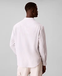 Calvin Klein Men's Long-Sleeve Crinkle Poplin Shirt