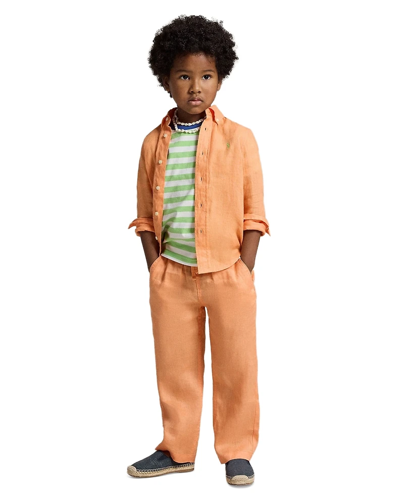 Polo Ralph Lauren Boys' 2T-7 Striped Crewneck T-Shirt