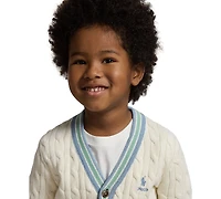 Polo Ralph Lauren Boys' 2-7 V-Neck Cricket Cardigan