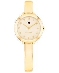 Tommy Hilfiger Women's Quartz Gold Tone Stainless Steel Bangle Bracelet Watch, 26mm