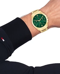Tommy Hilfiger Men's Multifunction Gold Tone Stainless Steel Bracelet Watch, 42mm