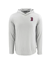Cutter & Buck Men's Gray Boston Red Sox Coastline Epic Comfort Eco Hoodie Long Sleeve T-Shirt