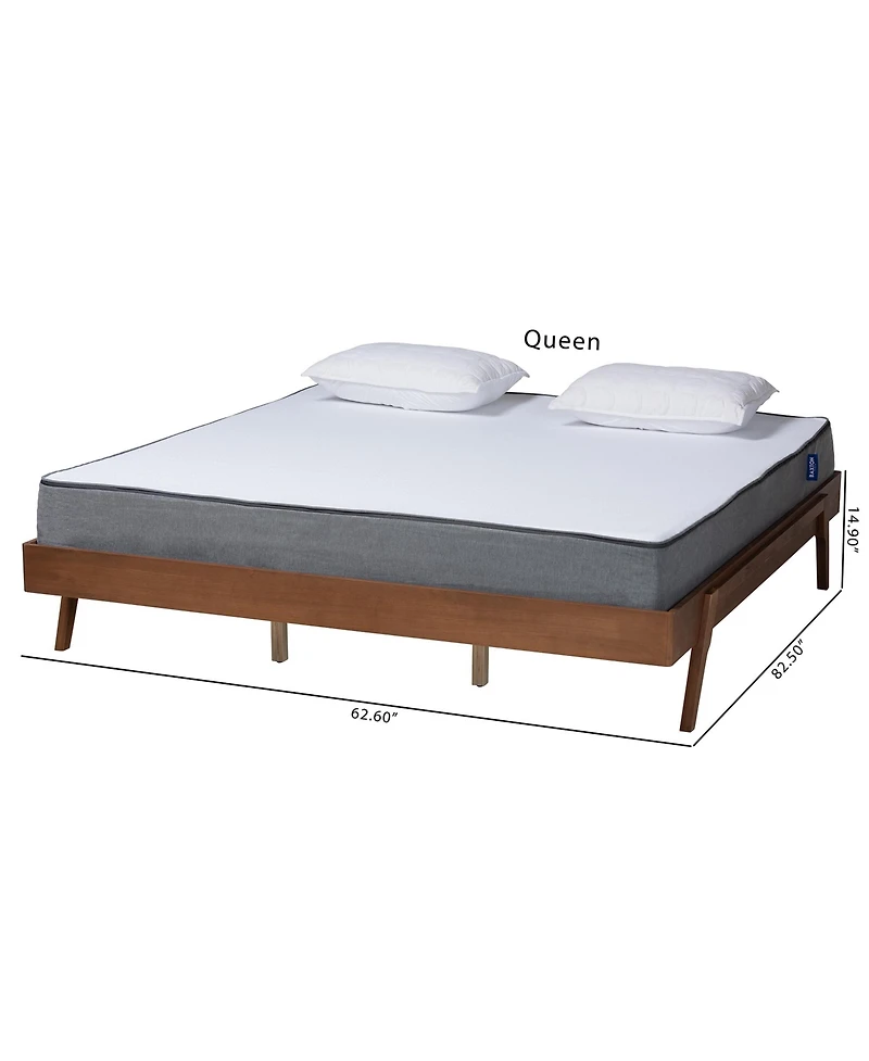 Boxton Studio Sarita 62.6" Wood Mid-Century Design Bed Frame, Queen