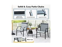 Slickblue 2-Piece Patio Dining Chair Set with Ventilated Seat and Metal Frame