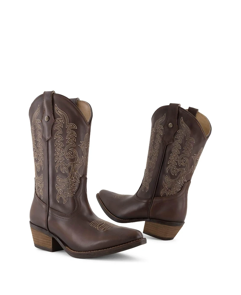 Forastero Women's Western Style Leather Boots