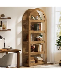 Tribesigns 5-Tier Arched Bookshelf, 71" Tall