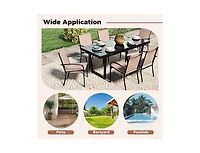 Slickblue High Back Outdoor Dining Chairs Set of 2 Metal