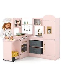 Mecale Corner Kitchen with Lights & Sounds, Fun Pretend Play for Kids