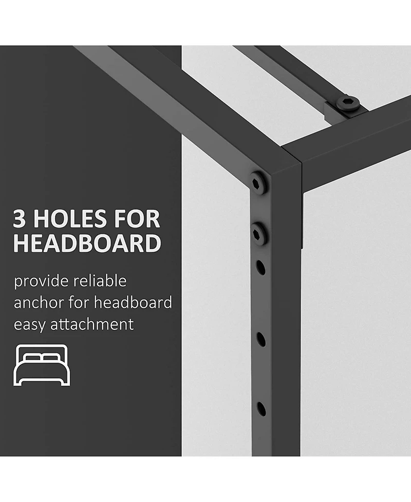 Gaomon Queen Metal Platform Bed Frame- No Box Spring Needed- Heavy Duty Steel Slats- Easy Assembly