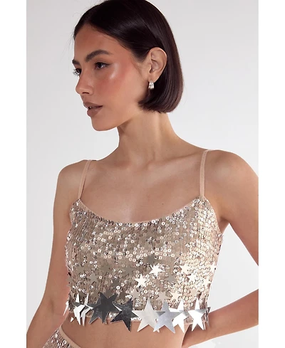 Nasty Gal Women's Embellished Star Trim Bralet