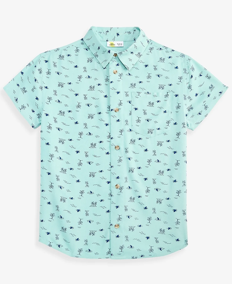 Epic Threads Boys' Xs-xl Beach Shirt, Macy's Exclusive