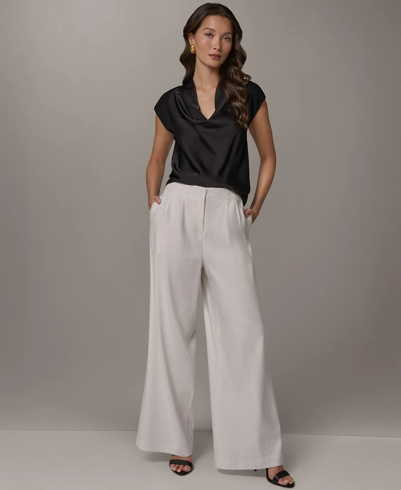 Donna Karan New York Women's Pleated Wide-Leg Pants