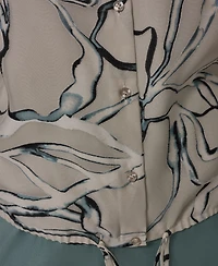 Donna Karan New York Women's Long-Sleeve Printed Shirt