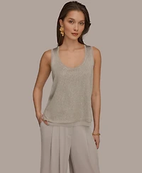 Donna Karan New York Women's Sequin Scoop Neck Sweater