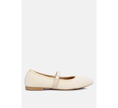 sassie pearl embellished ballerina flats