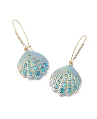 Betsey Johnson Faux Stone Shell Dangle Earrings