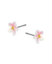 Betsey Johnson Faux Stone Cowabunga Beachy Flower Stud Earrings