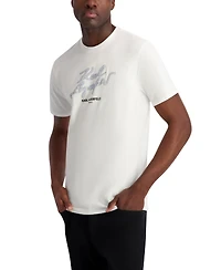Karl Lagerfeld Paris Men's Regular-Fit Short-Sleeve Embroidered T-Shirt