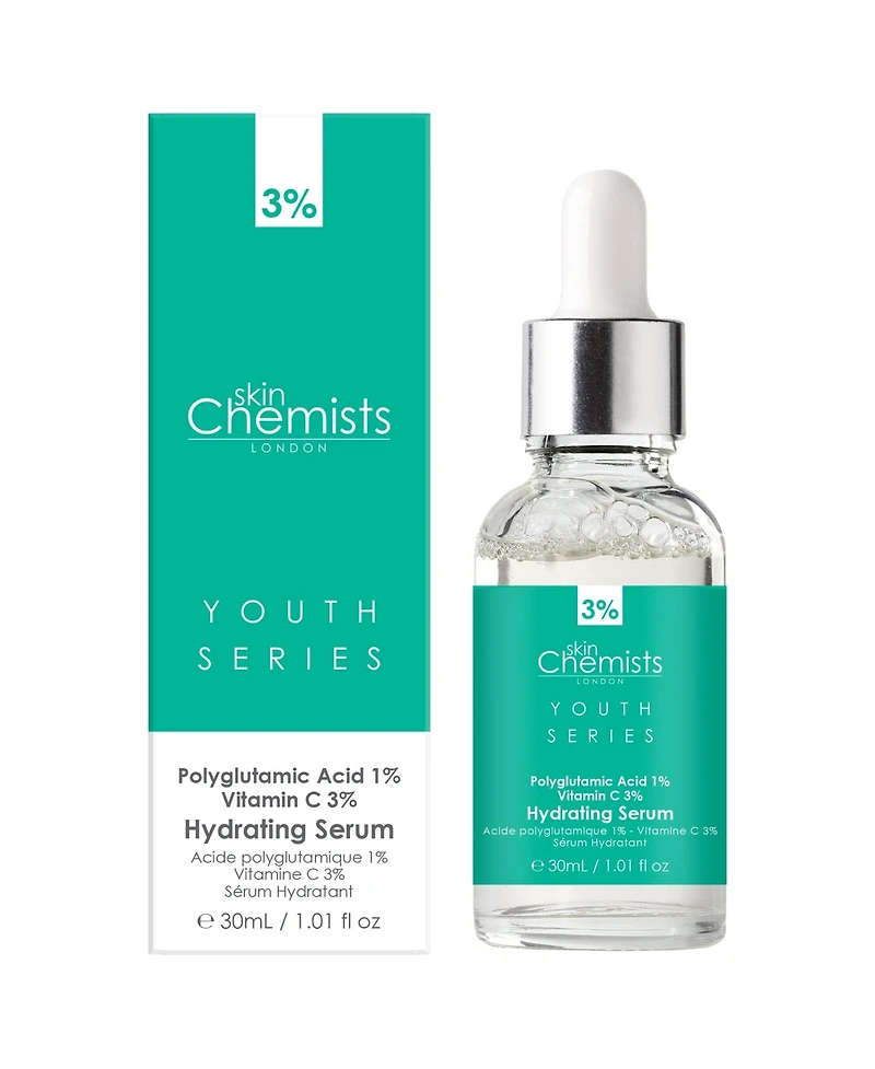 skinChemists Anti-Aging Hydrating Serum Polyglutamic Acid 1%, Vitamin C 3% 30ml