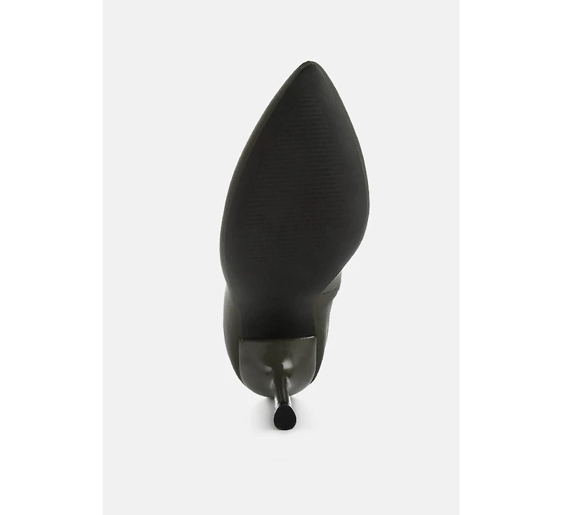 Zudio Solid Mid Heel Sock Boots