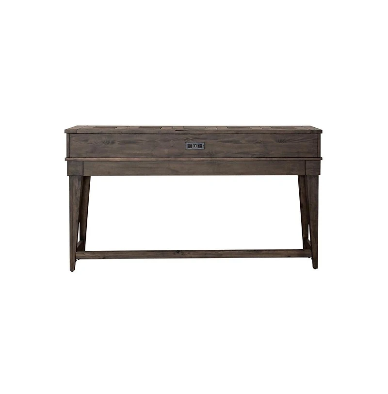 Liberty Furniture Industries, Inc Arrowcreek Console Bar Table in Weathered Stone