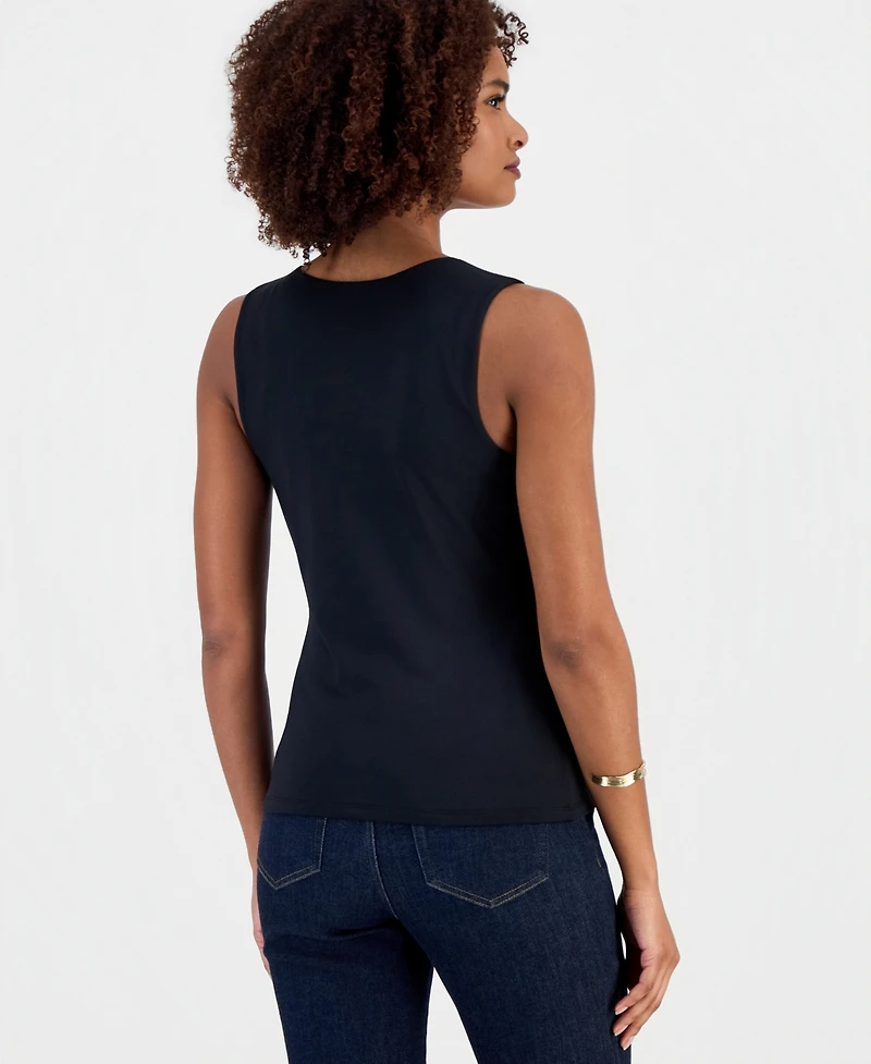 I.n.c. International Concepts Women's Contour Jersey Scoop Neck Tank Top