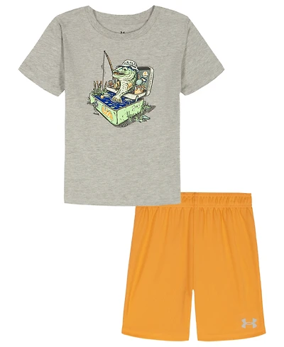 Under Armour Little Boys' 4T-7 Graphic T-Shirt and Shorts, 2-Piece Set
