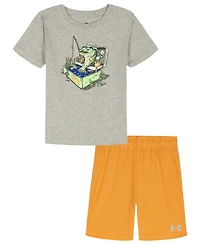 Under Armour Little Boys' 4T-7 Graphic T-Shirt and Shorts, 2-Piece Set