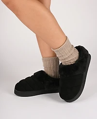 Journee Collection Women's Blair Round Toe Quilted Clog Slippers