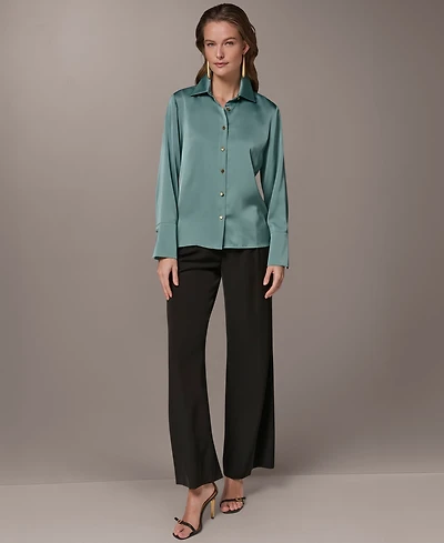 Donna Karan New York Petite Long-Sleeve Shirt