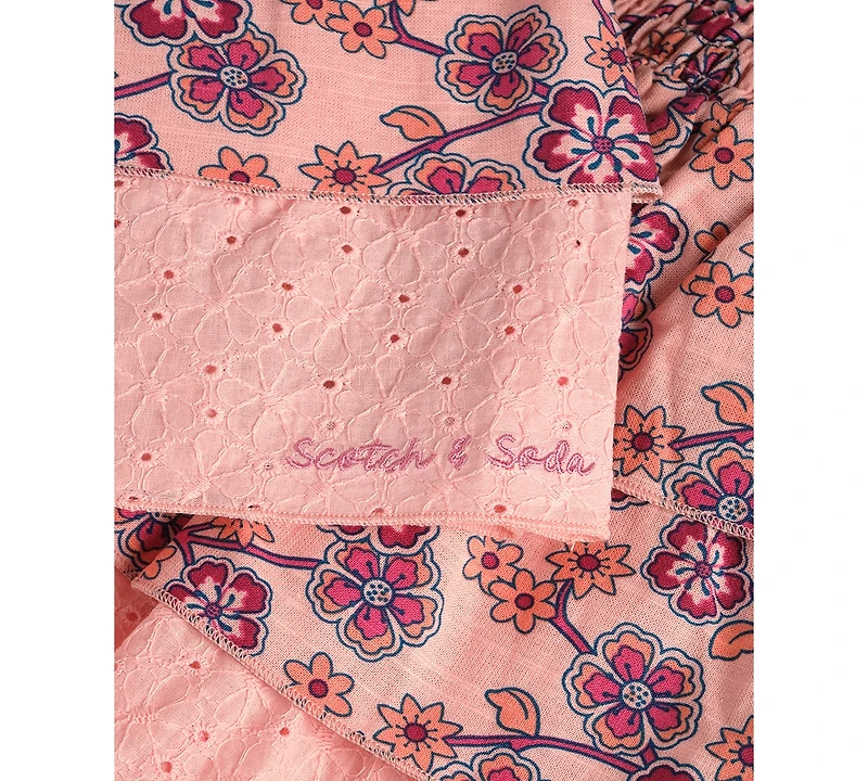 Scotch & Soda Girls' 7-16 Floral-Print Tiered Ruffle Mini Skirt