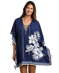 La Blanca Women's Mariner Blooms Printed Cover-Up Caftan