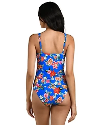 La Blanca Women's Modern Oasis Scoop Neck Tankini Top