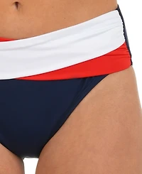 La Blanca Women's Americana Mid-Waist Twist Front Swim Bottoms