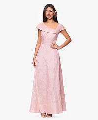 Xscape Women's Asymmetrical Neck Ball Gown