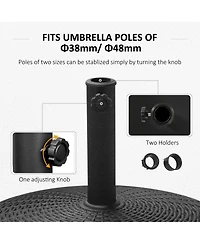 Outsunny 50 lbs. Umbrella Base, Heavy Duty Umbrella Sd,