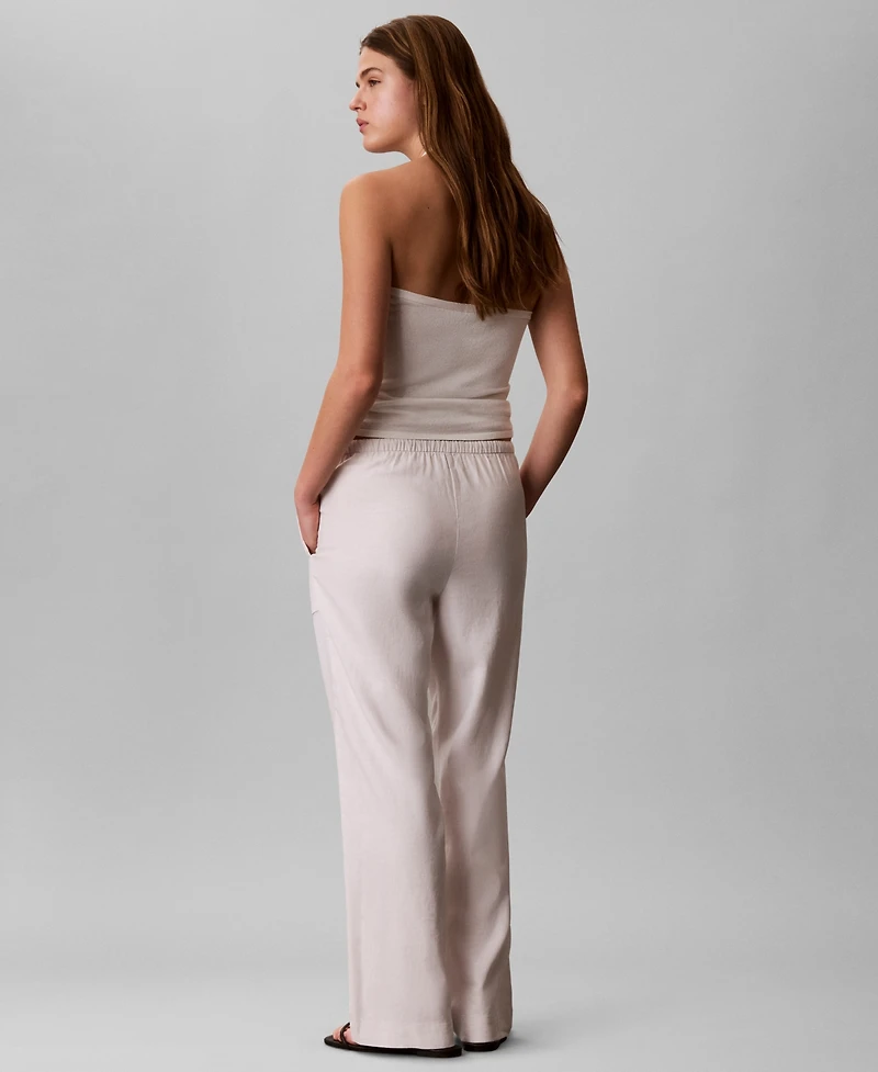 Calvin Klein Women's Blend Pull-On Wide-Leg Pants