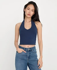 Good American Women's Halter Neck Sleeveless Top, Regular & Plus