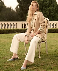 Anne Klein Women's Faux Double-Breasted Open-Front Jacket