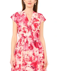 Vince Camuto Women's Short-Sleeve V-Neck Maxi Dress