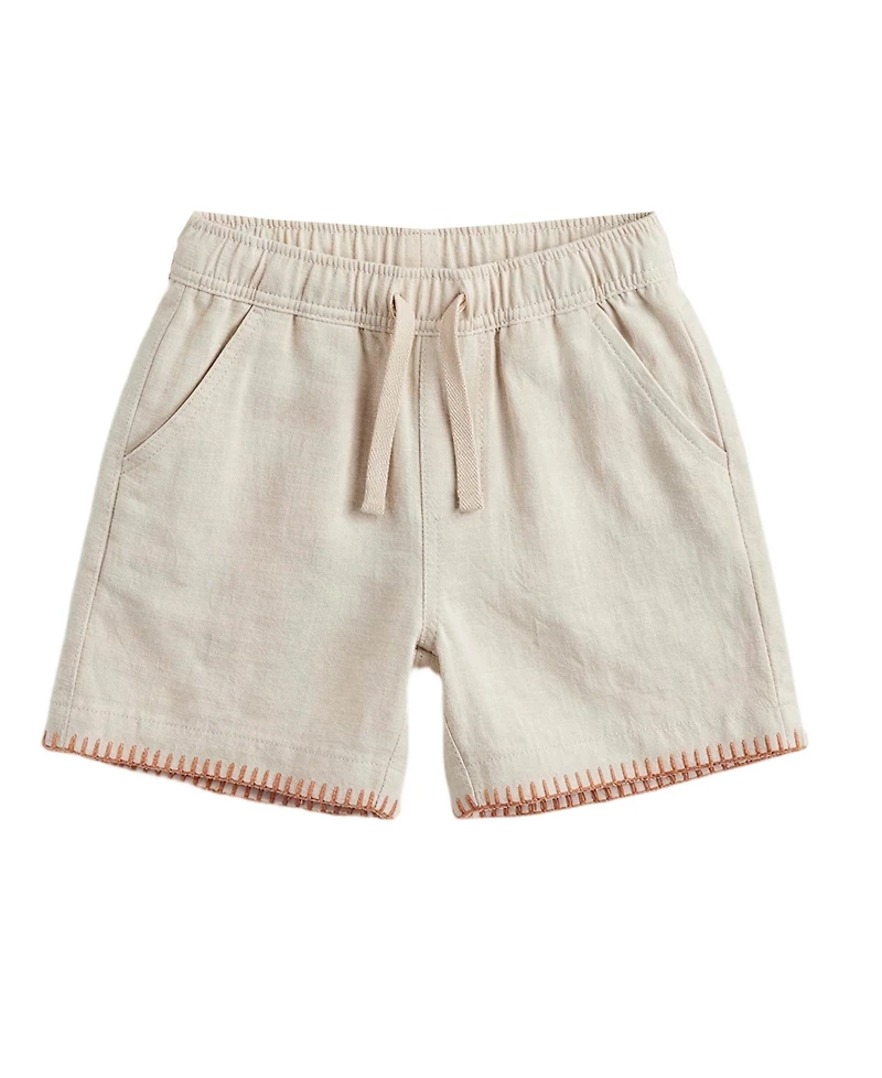 Toy Story Boys' 2T-5T Linen Short-Sleeve Shirt and Shorts, 2-Piece Set