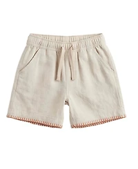 Toy Story Boys' 2T-5T Linen Short-Sleeve Shirt and Shorts, 2-Piece Set