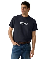 Guess Men's Logo Contrast Crewneck T-Shirt