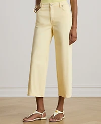 Lauren Ralph Petite High-Rise Wide-Leg Cropped Jeans