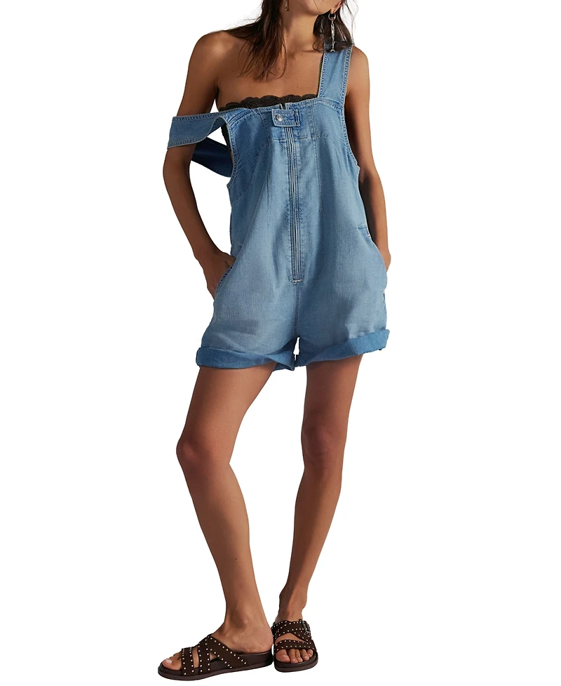 Free People Women's Square Neck Jude Shortalls