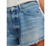 Free People Women's Sparks Mid-Rise Denim Shorts