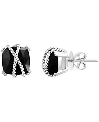 Effy Collection Onyx Earrings in Sterling Silver
